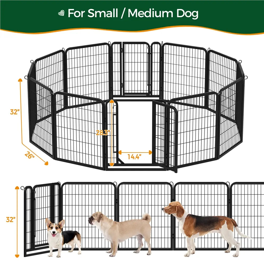 [Heavy Duty] Dog Playpen6/8/12/16 Panels Metal Pet Playpen