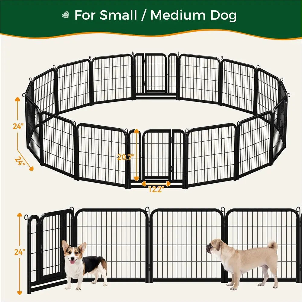 [Heavy Duty] Dog Playpen6/8/12/16 Panels Metal Pet Playpen
