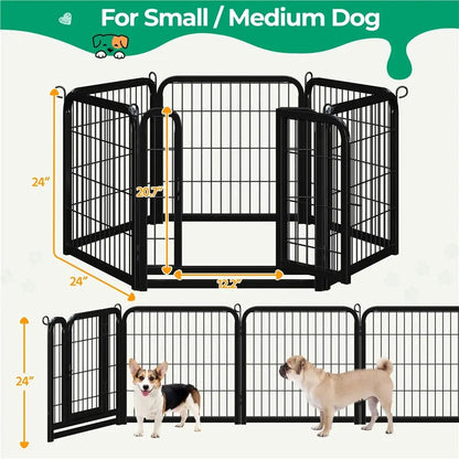 [Heavy Duty] Dog Playpen6/8/12/16 Panels Metal Pet Playpen