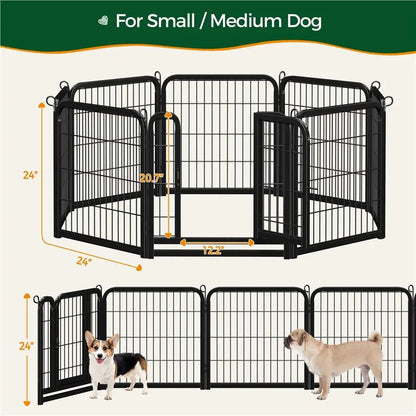 [Heavy Duty] Dog Playpen6/8/12/16 Panels Metal Pet Playpen
