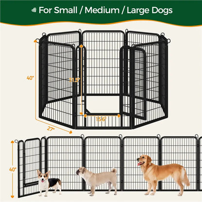 [Heavy Duty] Dog Playpen6/8/12/16 Panels Metal Pet Playpen