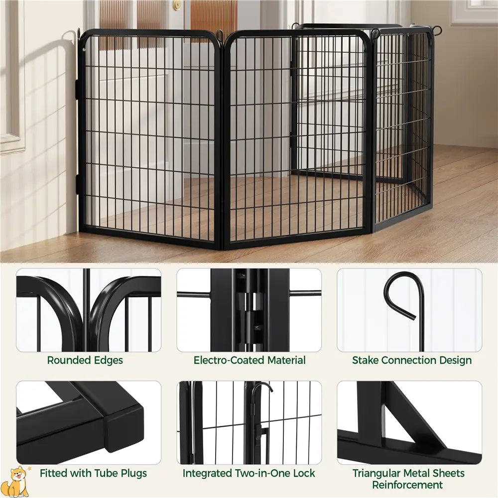 [Heavy Duty] Dog Playpen6/8/12/16 Panels Metal Pet Playpen