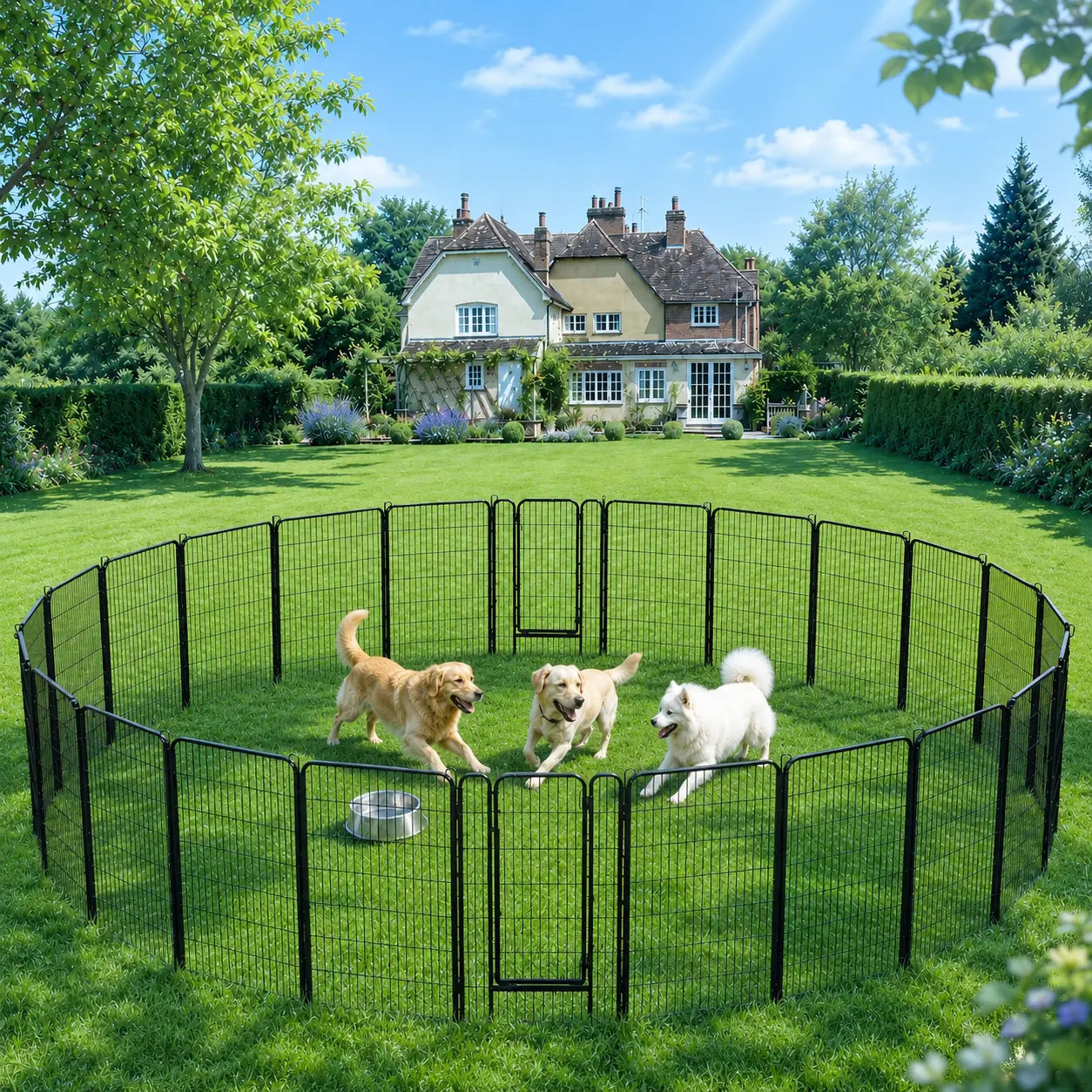 [Heavy Duty] Dog Playpen6/8/12/16 Panels Metal Pet Playpen
