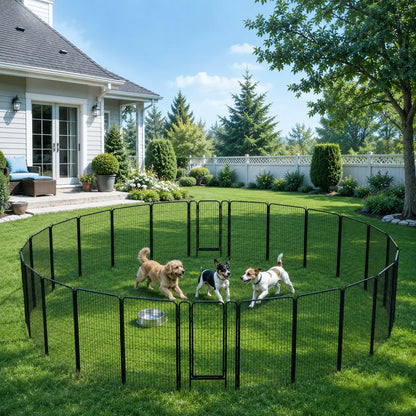 [Heavy Duty] Dog Playpen6/8/12/16 Panels Metal Pet Playpen